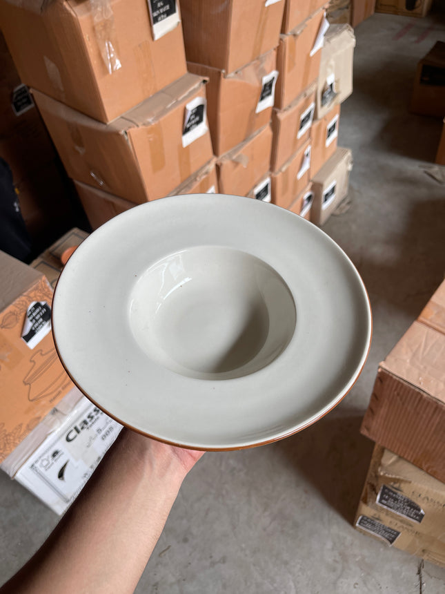Leftover 9.5 inch Pasta Plate ( Outer Grey Colorline )