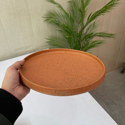Leftover 10 inch Classic Plate ( Terracotta Matte with Black Specks )