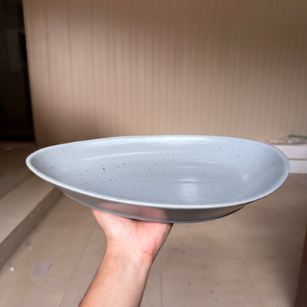 Leftover 15"x 8.5" German Platter ( Grey Matte with Black Specks )