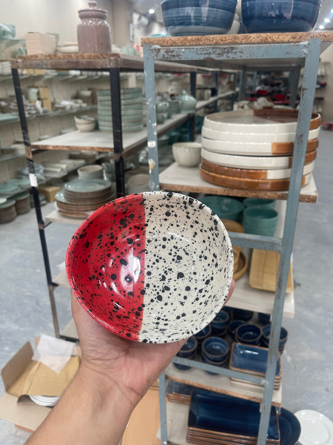 Leftover 6 inch Curved Bowl ( Red Eclipse )