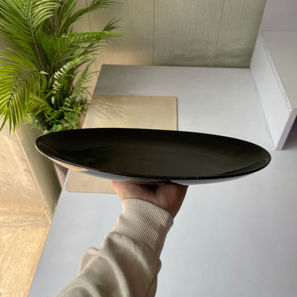 Leftover 13 inch Rimless Rice Dish ( Glossy Black )