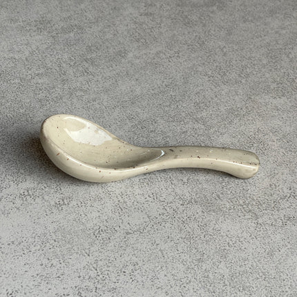 Ceramic Soup Spoon ( Grey Colorline )