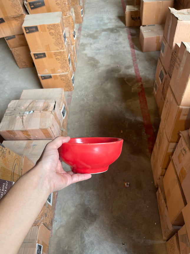 Leftover 7" Round Bowl ( Red Matte )