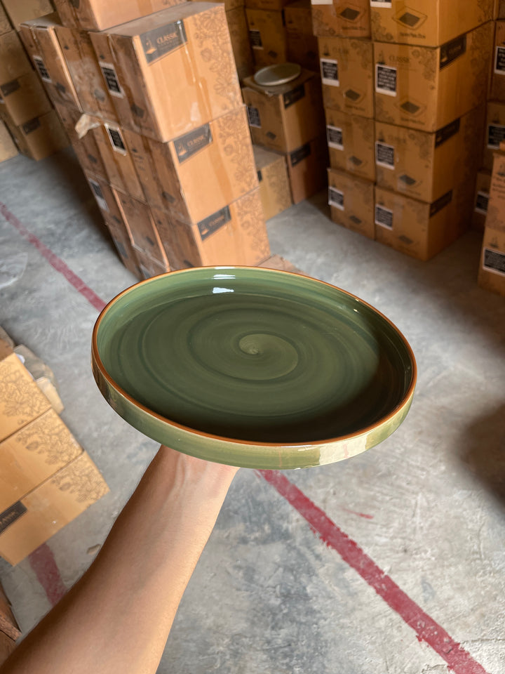 Leftover 10 inch Classic Plate ( Dark Green Colorline )