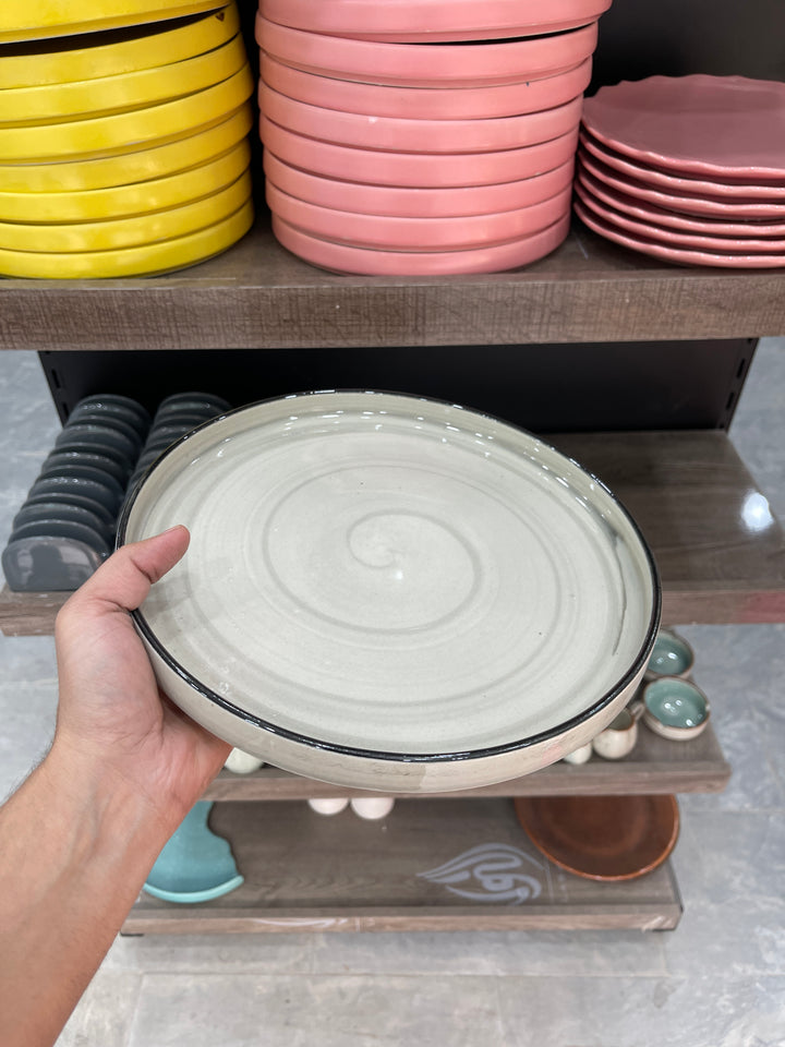 Leftover 10 inch Classic Plate ( Ash with Black rim )