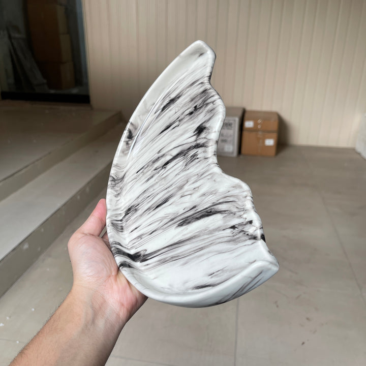 Leftover 10 inch Half Classic Plate ( Black Marble )