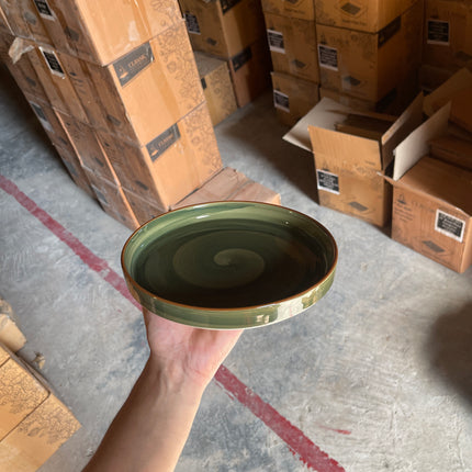 Leftover 8 inch Classic Plate ( Dark Green Colorline )