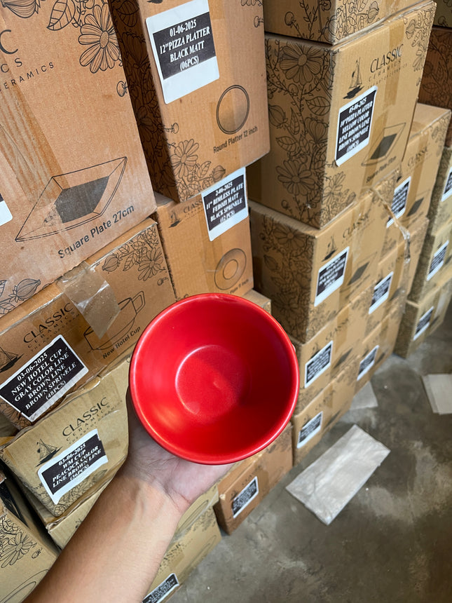 Leftover 5" V Shaped Bowl ( Red Matte )