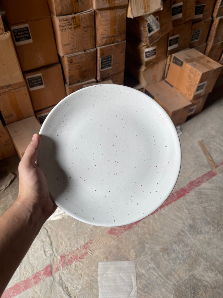 Leftover 10 inch Rimless Plate ( Snow Cocoa )
