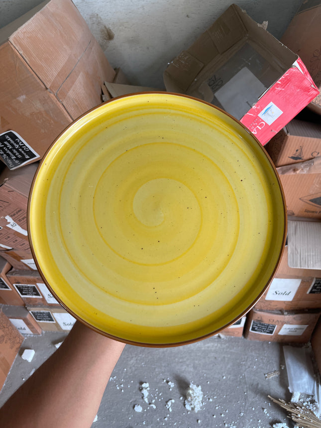 Leftover 12 inch Classic Plate ( Yellow Colorline )
