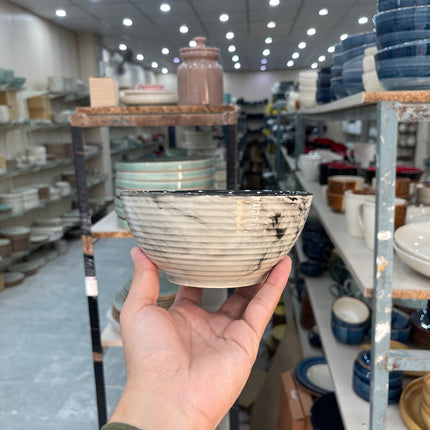 Leftover 5.5 inch Ripple Bowl ( Black Marble )
