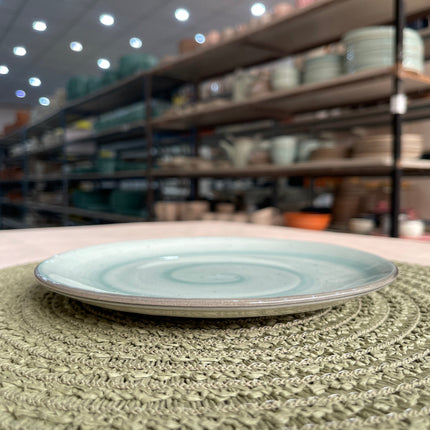 8 inch Rimless Plate ( Teal Colorline Black line ) ( Set of 6 ) ( Super Discounted )