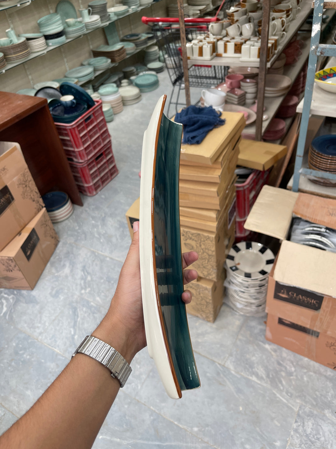 Leftover Curved Sushi Platter ( Peacock Green Colorline )