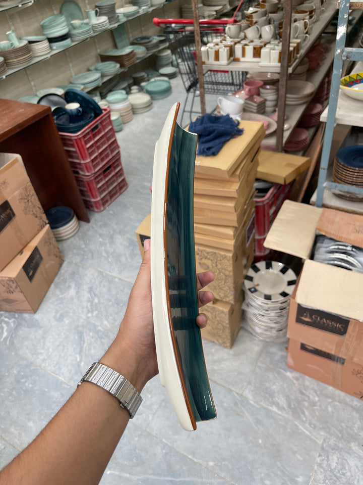 Leftover Curved Sushi Platter ( Peacock Green Colorline )
