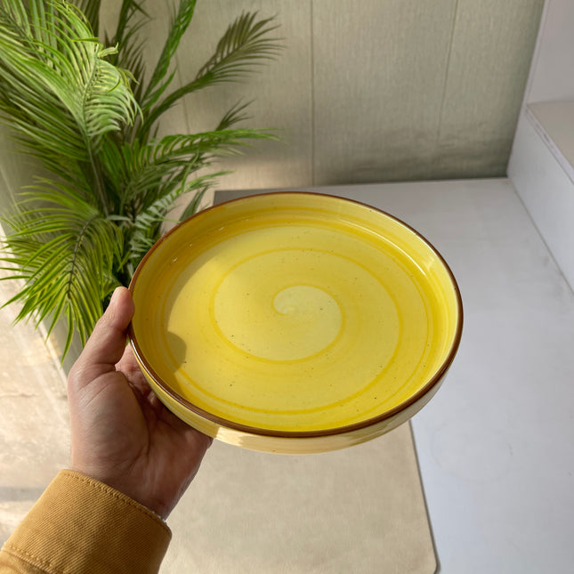 Leftover 8 inch Classic Plate ( Yellow Colorline )