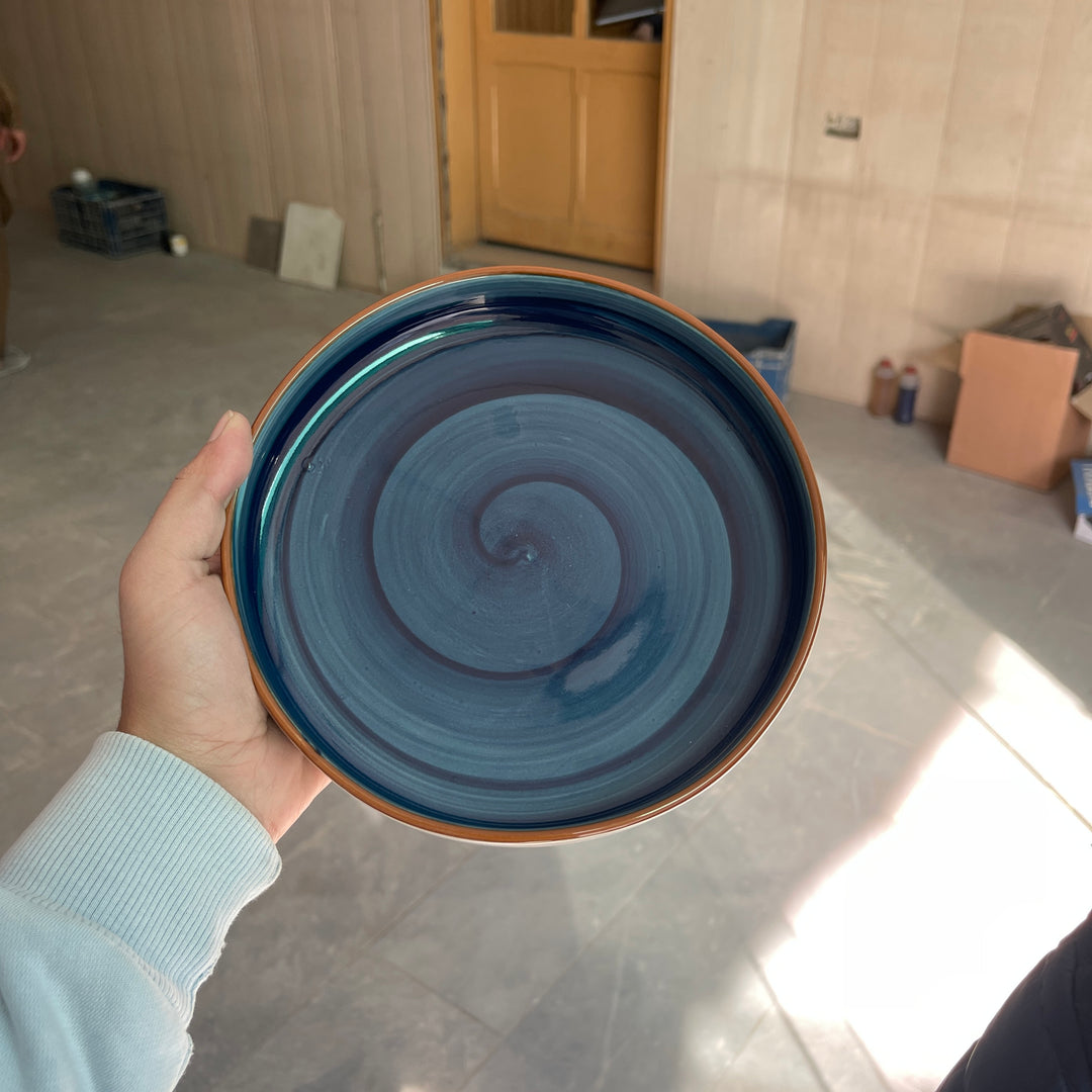 Leftover 8 inch Deep Classic Plate ( Indigo )