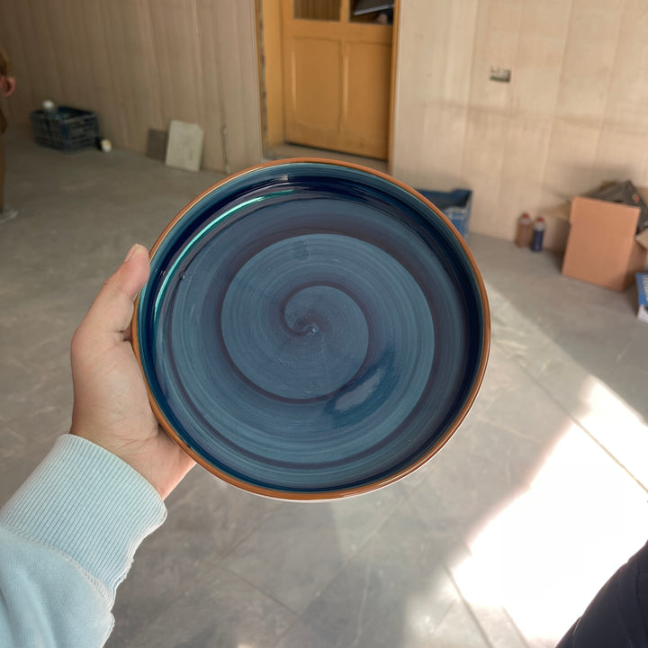 Leftover 8 inch Deep Classic Plate ( Indigo )