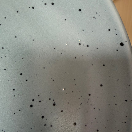 Leftover 10 inch Rimless Plate ( Grey Matte with Black Specks )