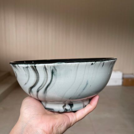 Leftover 8 inch Round Bowl ( Black Marble )