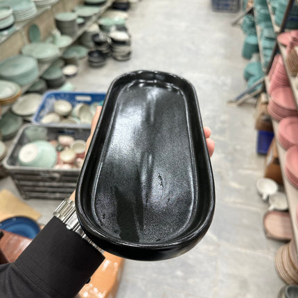 Leftover NV Oval Small Platter 12"x4.8" ( Textured Black Matte )