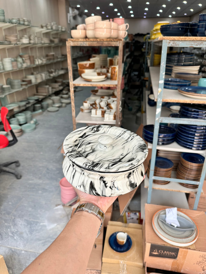 Leftover 8 inch Handi ( Black Marble )