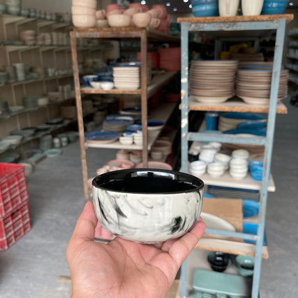 Leftover 5 inch Single Serving Bowl ( Black Marble )