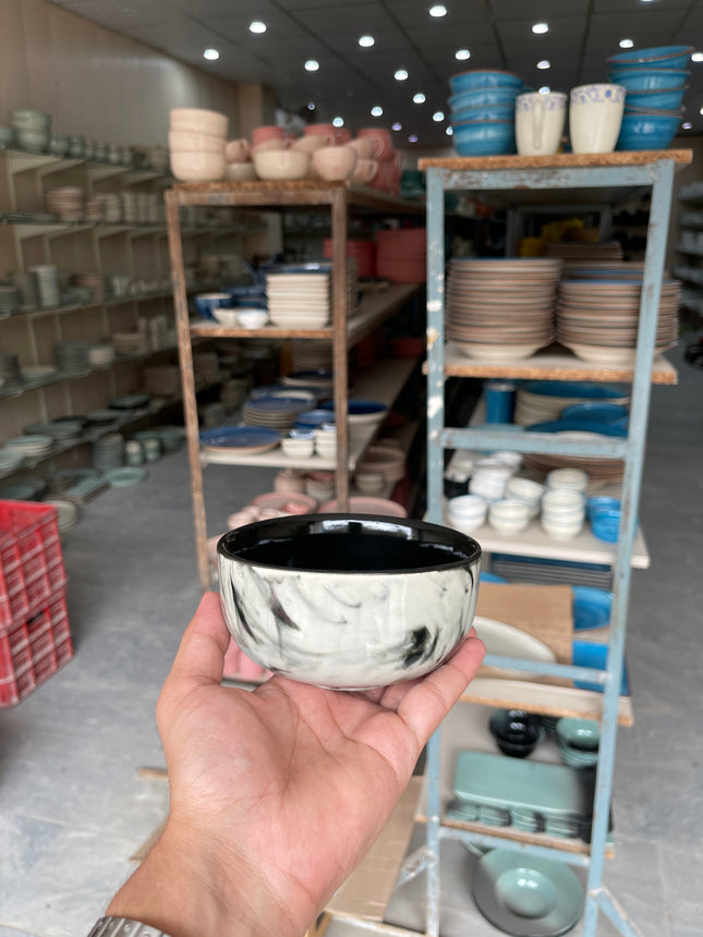 Leftover 5 inch Single Serving Bowl ( Black Marble )