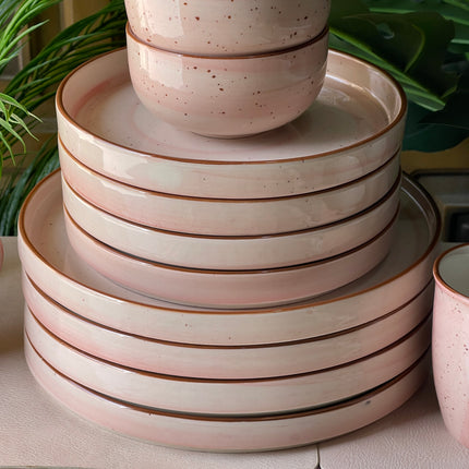 4-Person 16-Piece Breakfast Set ( Pink Colorline )