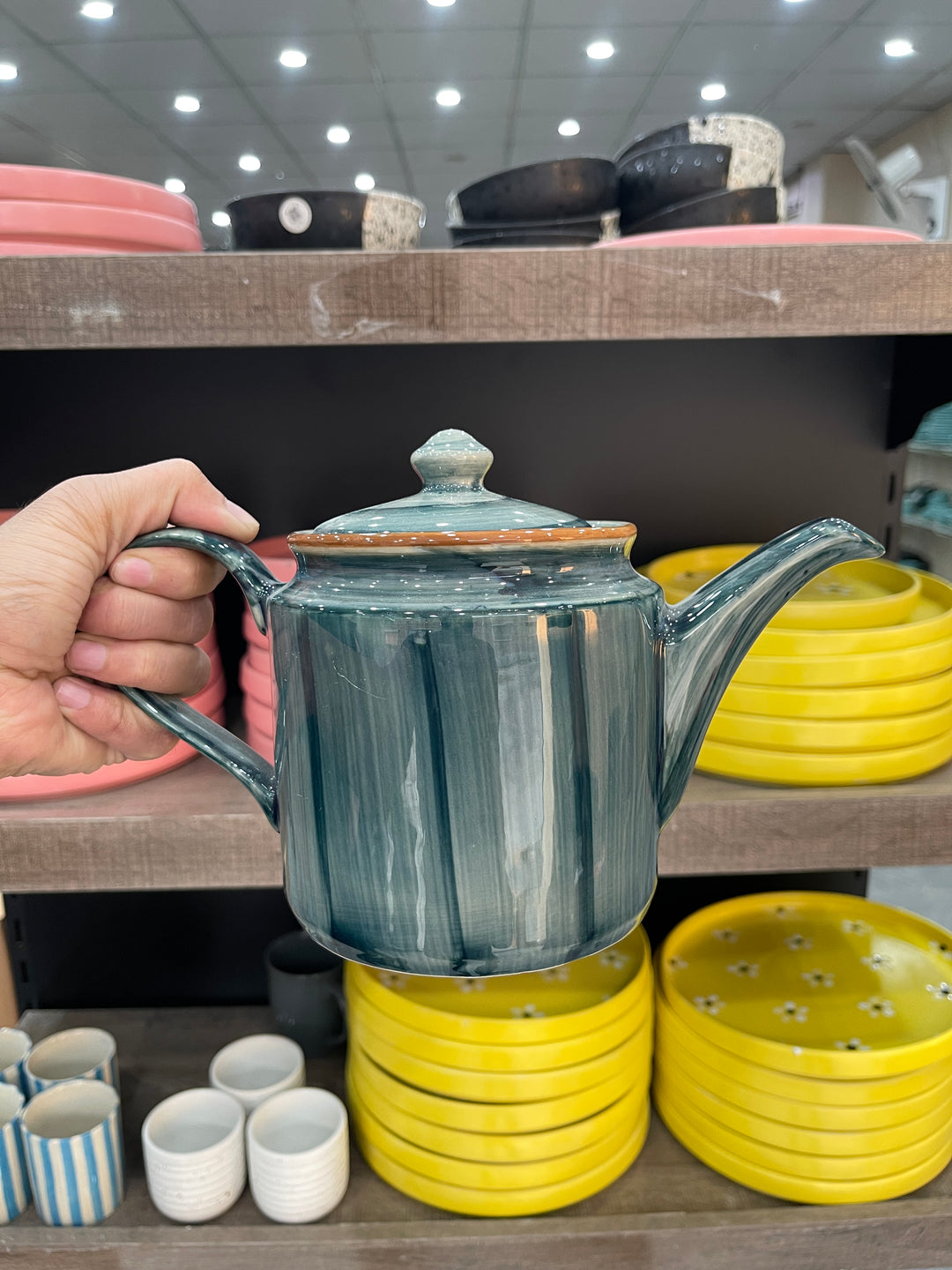 Leftover RK Tea Pot ( Peacock Green Colorline ) ( 1000 ml )