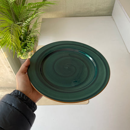Leftover 10 inch Flat Plate ( Peacock Green Colorline )
