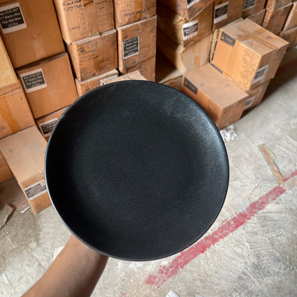 Leftover 10 inch Rimless Plate ( Textured Black Matte )