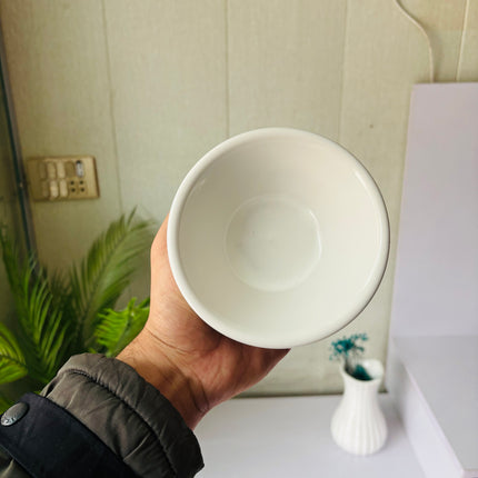 Leftover 5 inch V Shaped Bowl ( Glossy White )