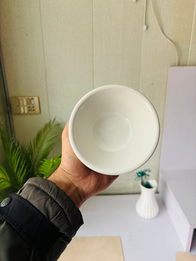 Leftover 5 inch V Shaped Bowl ( Glossy White )