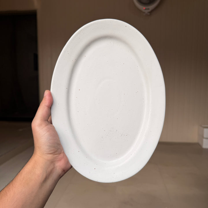 leftover 11 inch Rice Dish with Rim ( Snow Cocoa )