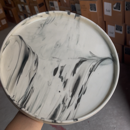 Leftover 10 inch Classic Plate ( Black Marble )