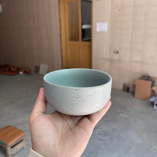 Leftover 4.5 inch Single Serving Bowl ( Grey Matte with Black Specks )
