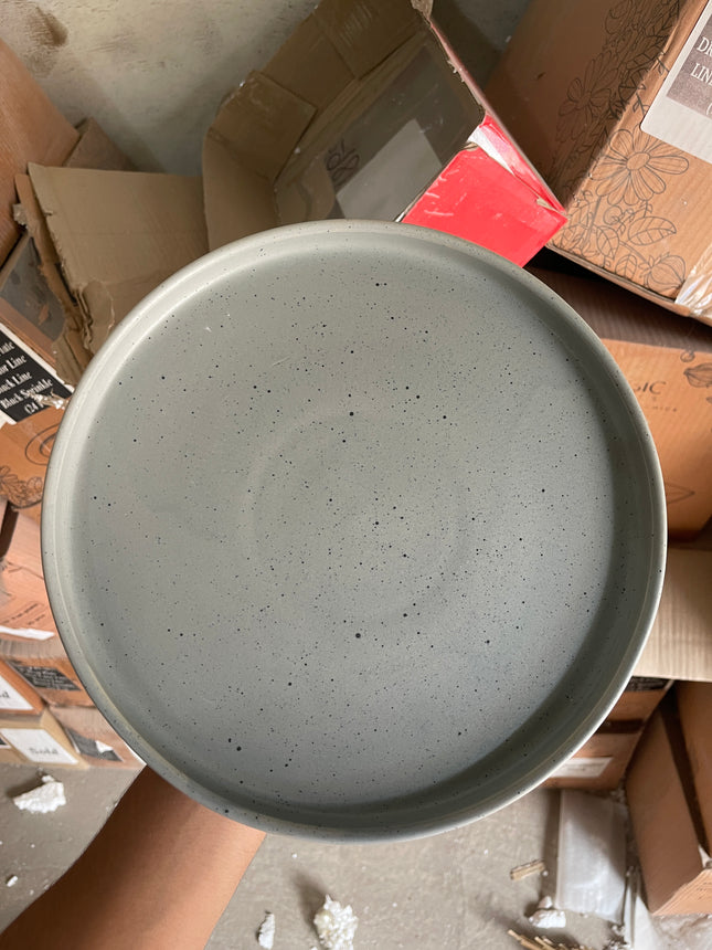 Leftover 10 inch Classic Plate ( Grey Matte with Brown Specks )