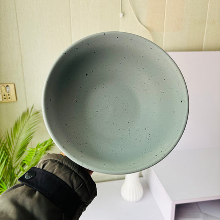 Leftover 8 inch Round Bowl ( Grey Matte with Black Specks )