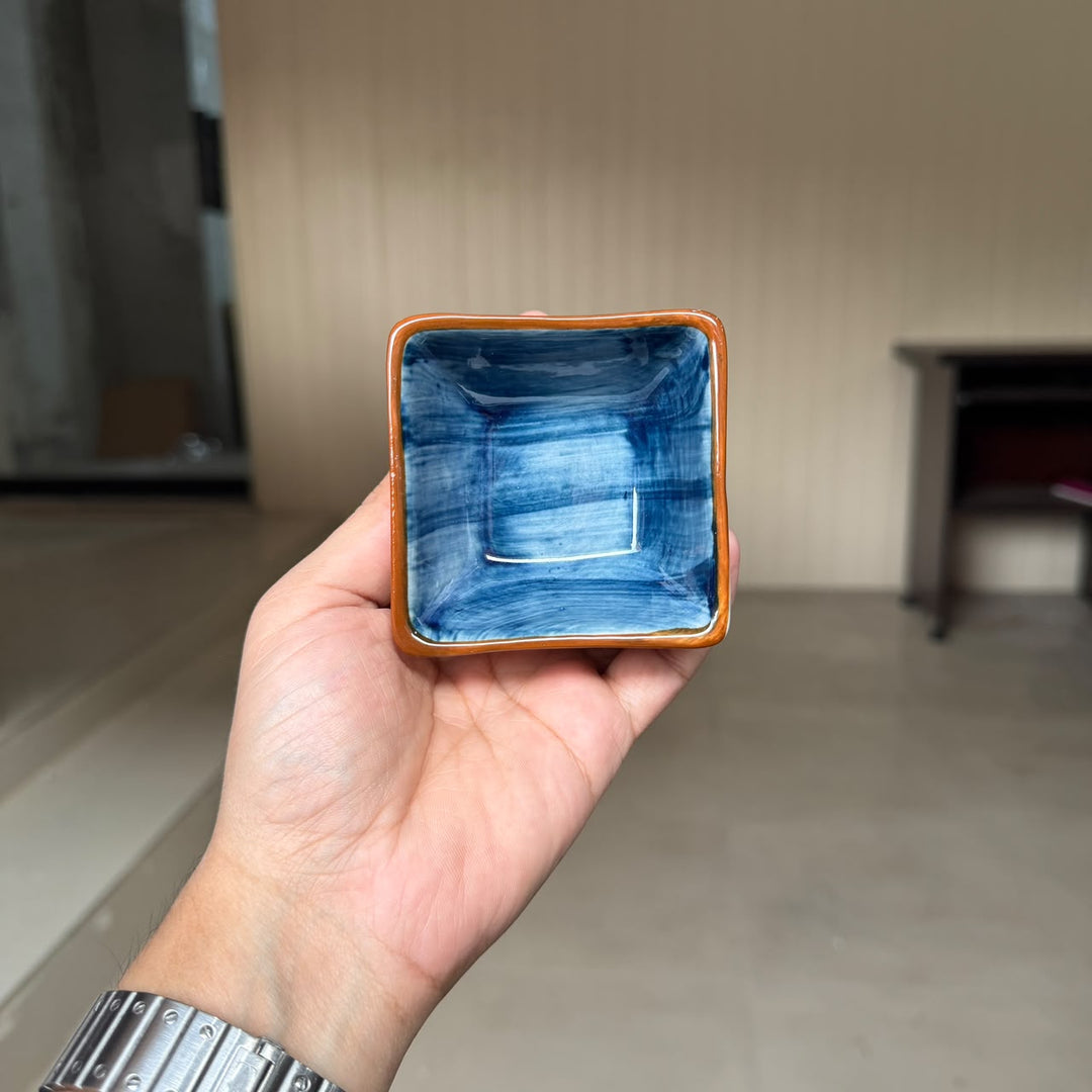 Square Dip Ramekin ( Indigo ) ( Set of 3 )