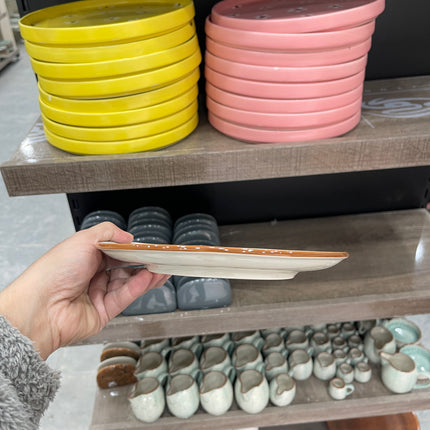 Leftover 8 inch Rimless Plate ( Grey Colorline )