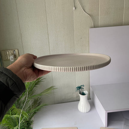 Leftover 10.5 inch Pebble Edge Plate ( Old Rose Matte )