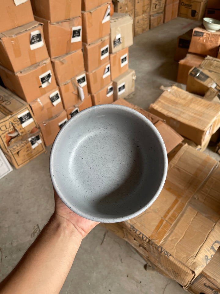 Leftover 6 inch Noodle Bowl ( Grey Matte with Black Specks )