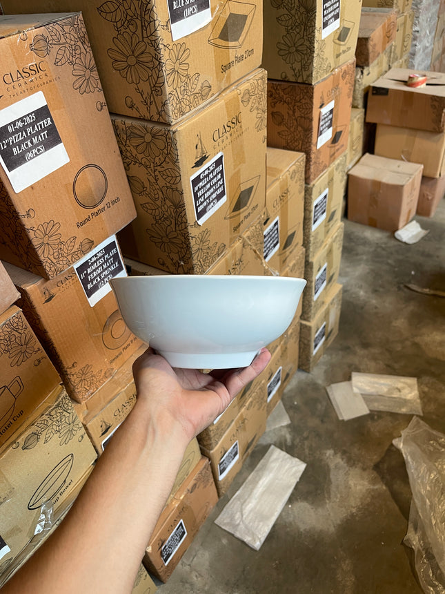 Leftover 9" Round Bowl ( Glossy Off-White )
