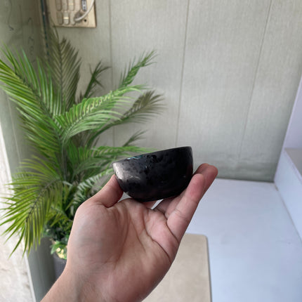 Leftover Round Sauce Ramekin Large ( Black Matte with glossy specks )