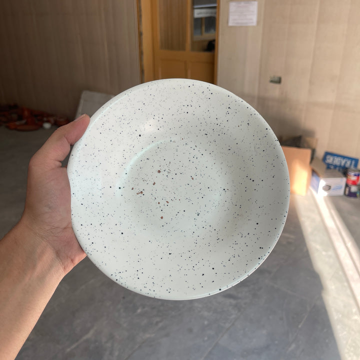 Leftover 8 inch Deep Gravy Plate ( Snow Onyx )