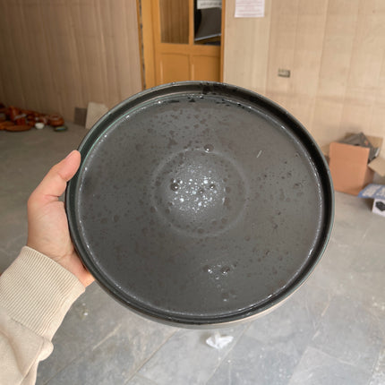 Leftover 10 inch Classic Plate ( Black Matte with Glossy Black Specks )