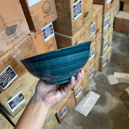 Leftover 9" Round Bowl ( Peacock Green Colorline )