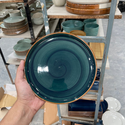Leftover 8 inch Lite Classic Plate ( Peacock Green Colorline )