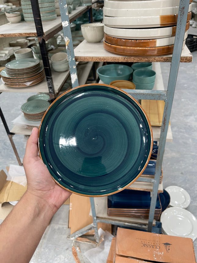 Leftover 8 inch Lite Classic Plate ( Peacock Green Colorline )