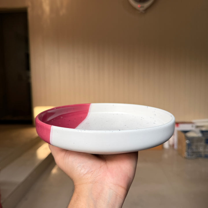Leftover 8 inch Deep Classic Plate ( Rose Accent )